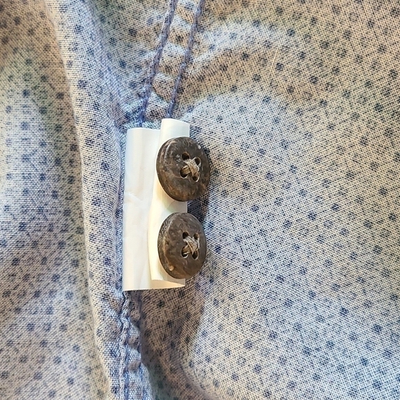 𝅺3/$20 Campia Moda Blue Design Button Down Shirt - Picture 4 of 4